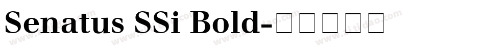 Senatus SSi Bold字体转换